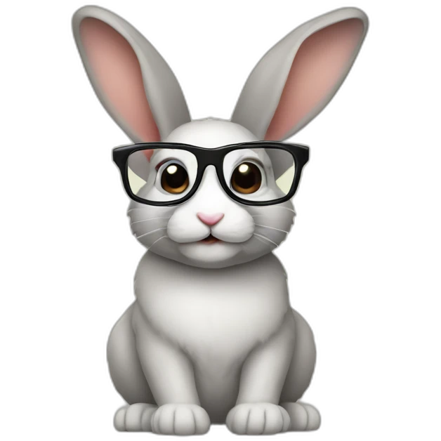 rabbit in glasses emoji