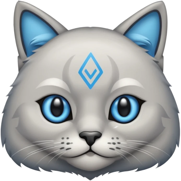 Gato Himalaya gris emoji