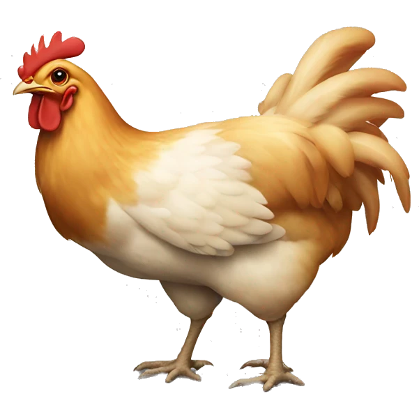 Chicken with human legs  emoji