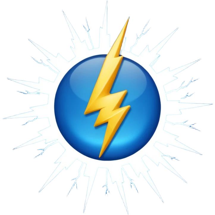 Can u generate a blue tick mark with lightning aura around it? make this as an emoliji emoji