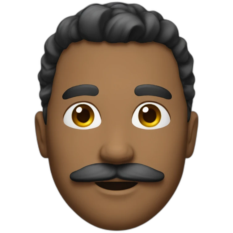 Tonton h cheveux noirs qui a une moustache emoji