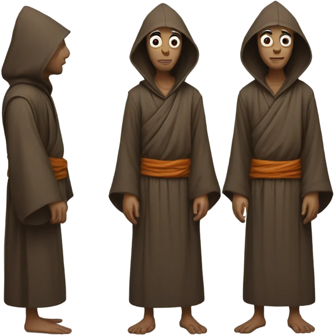 weird human in monk costume  emoji
