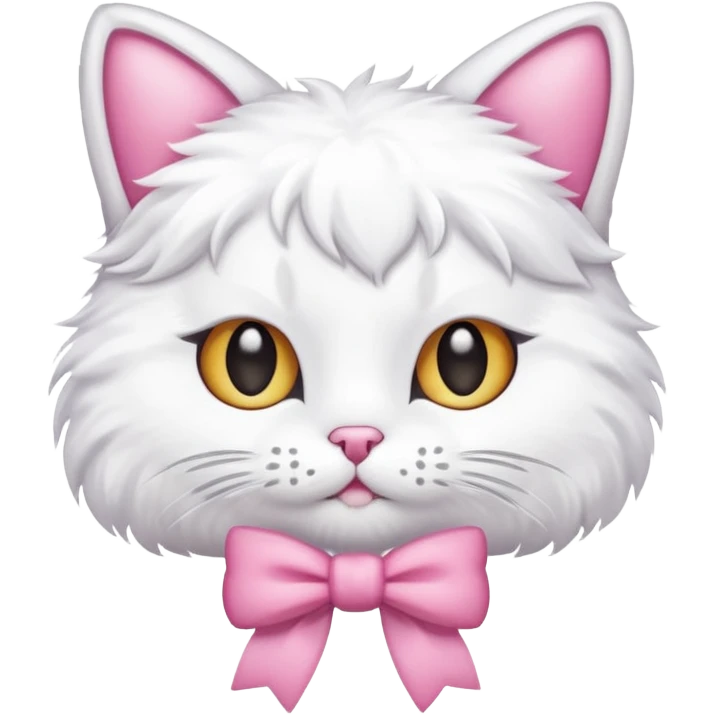 CAT with pink bow emoji