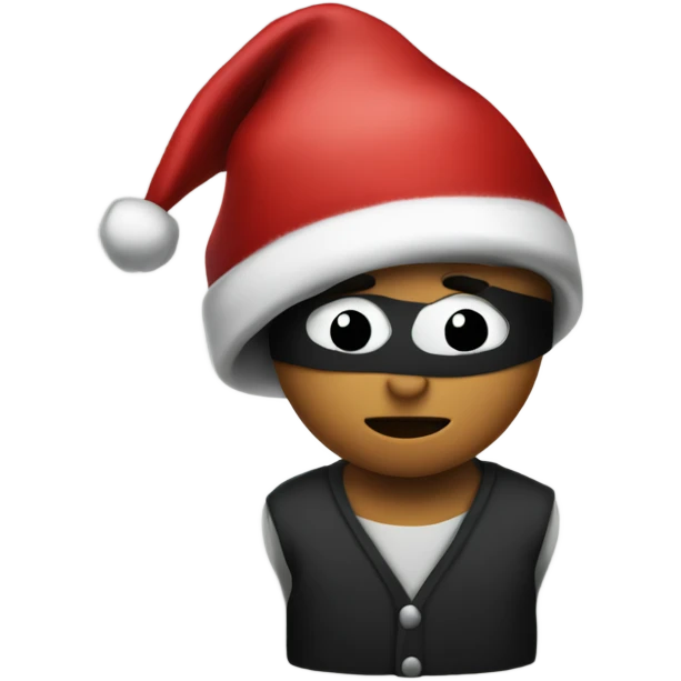 robber with a santa hat emoji