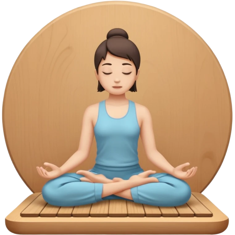 person in meditation pose on a stylized nail board emoji