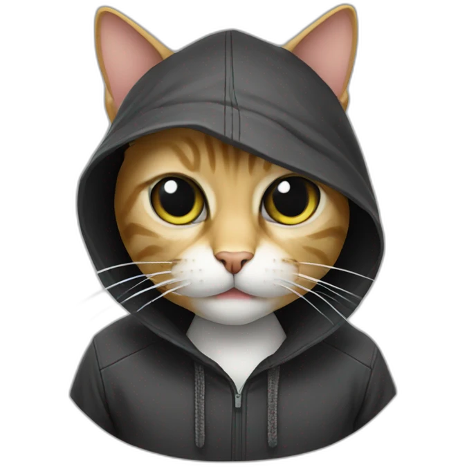 Cat hacker emoji