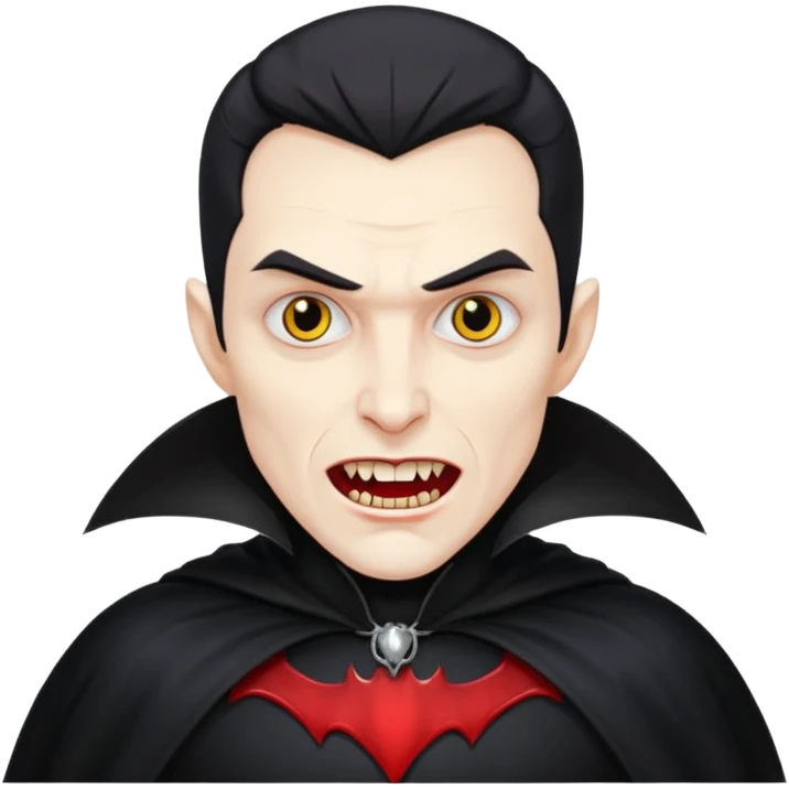 Vampire dracula – Pale figure with fangs and cape emoji