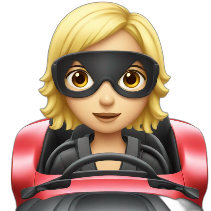 A girl in sport car emoji