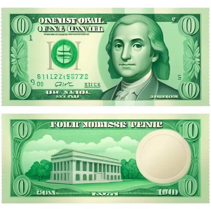 single banknote representing money emoji