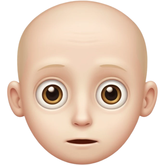 Little man with three big eyes, but no ears emoji
