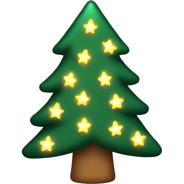 Christmas tree with fairy lights emoji