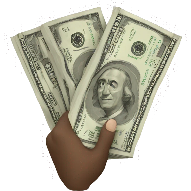 Money in hand emoji