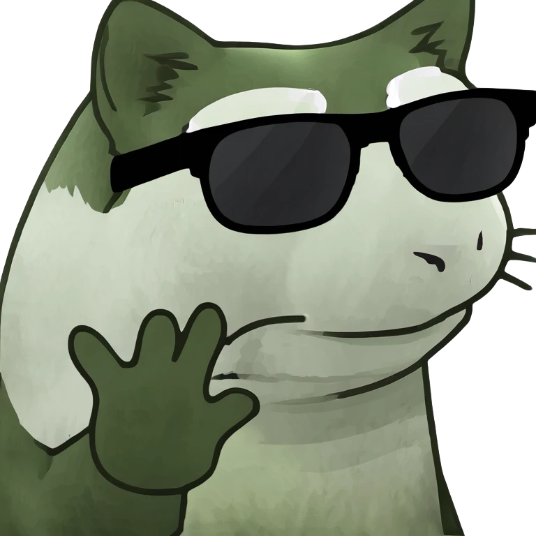 Cat with sunglasses emoji