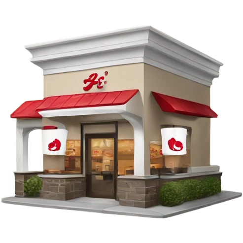 Chick fil a restaurant  emoji