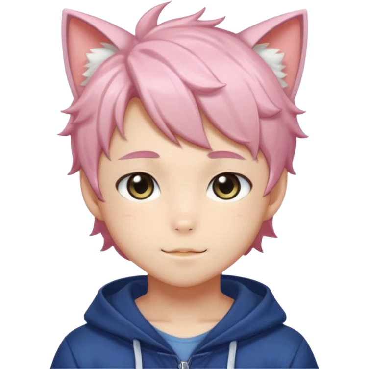 Shiny Blushing Cute Kawaii Handsome Shoujo Anime Catboy Trending Style Cottagecore  emoji