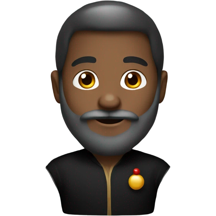 Santa Claus in black clothes  emoji