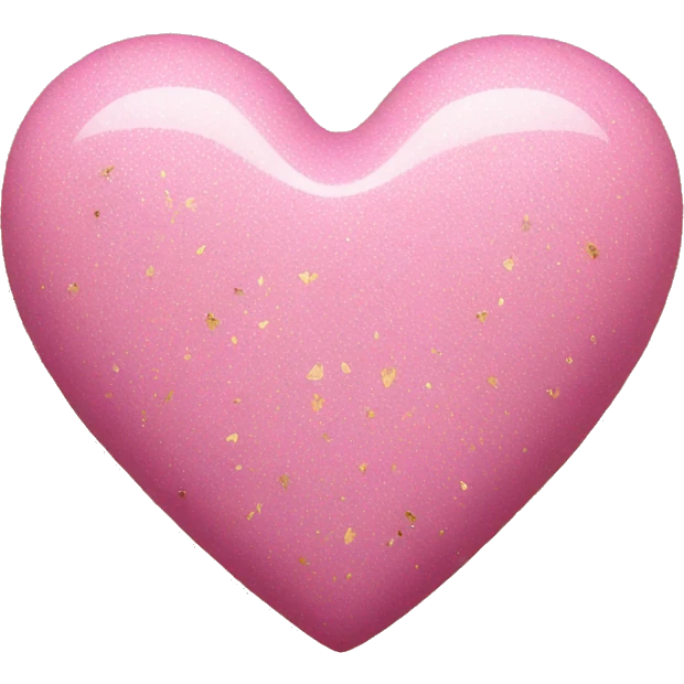 Pink heart with gold glitter emoji