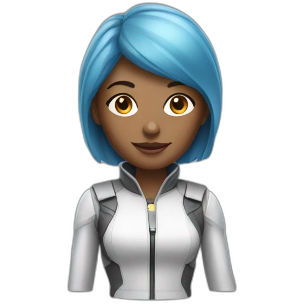 woman in futurisitc outfit emoji