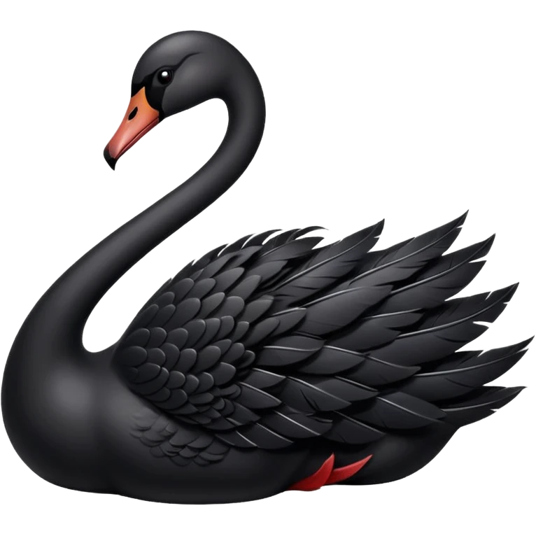 Shining black swan emoji