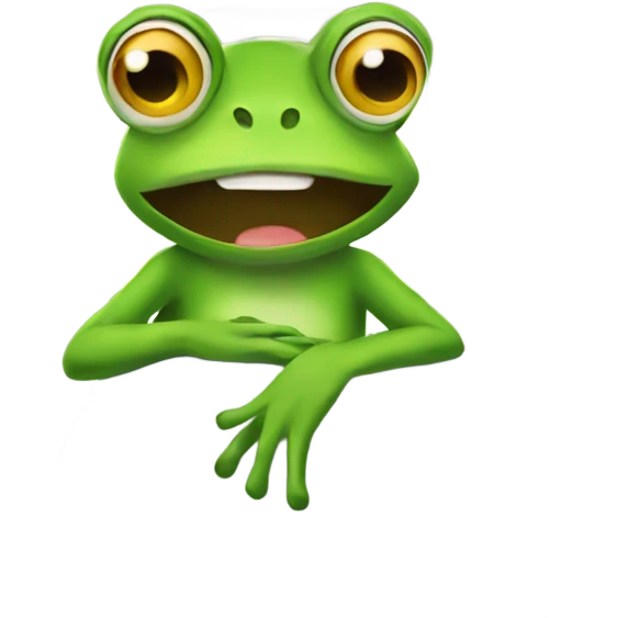 Frog on a plane emoji