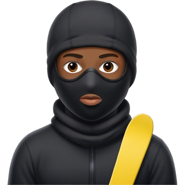 Black person with a ski mask emoji