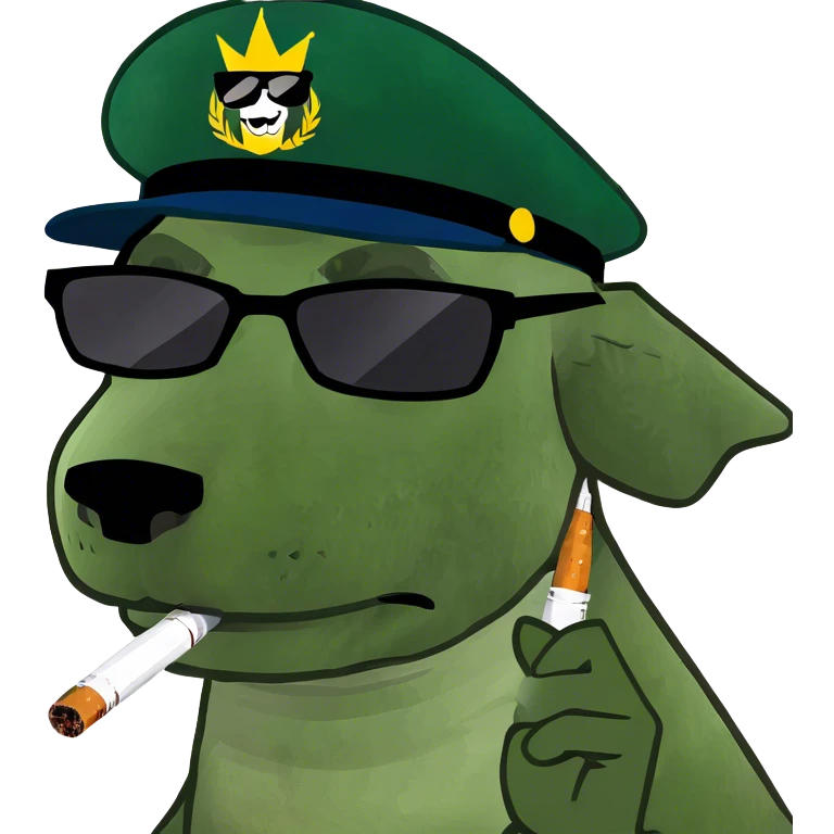 Dog smoking a cigarette  emoji