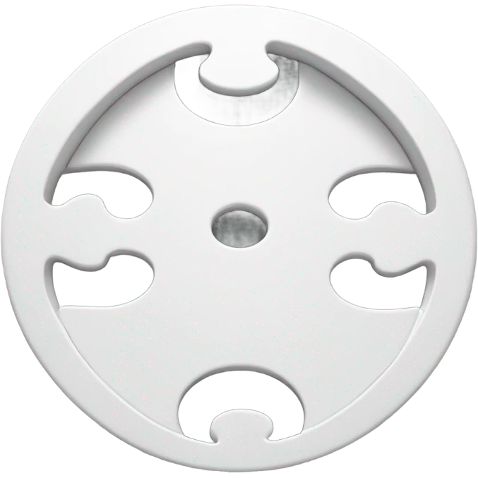 incomplete white puzzle pieces  that become part of a circle emoji