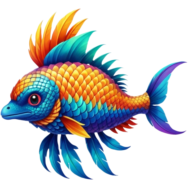 Tropical Exotic Fakémon-fantasy-creature, full body emoji