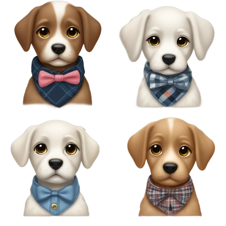 Cute preppy puppies emoji