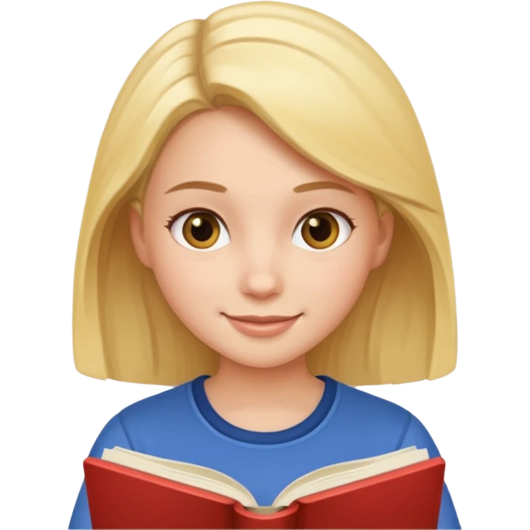 учениця дівчинка з книжкою emoji