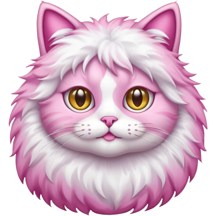 glitter pink cat emoji
