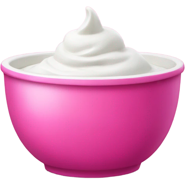 Hot pink bowl of yogurt  emoji