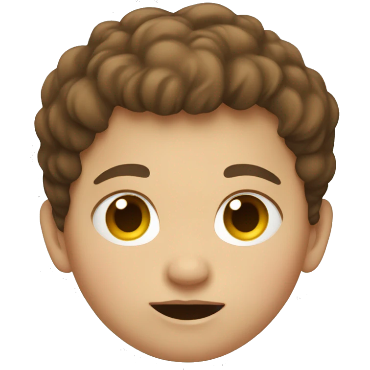 Fat short kid with brown hair emoji