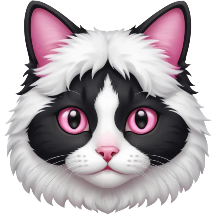 Gato blanco y negro emoji