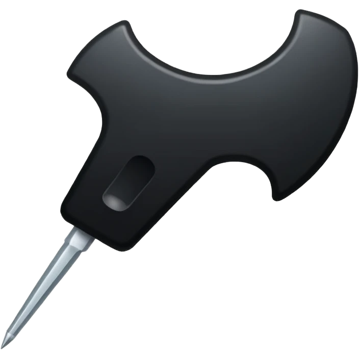 Simple Black cursor emoji