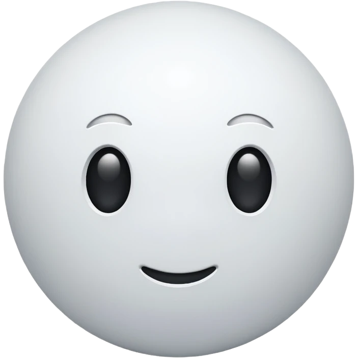 white color, no face emoji