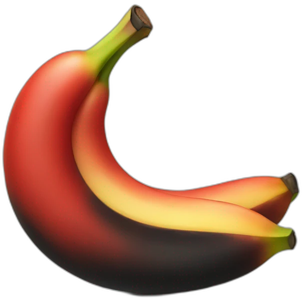 red and black banana emoji