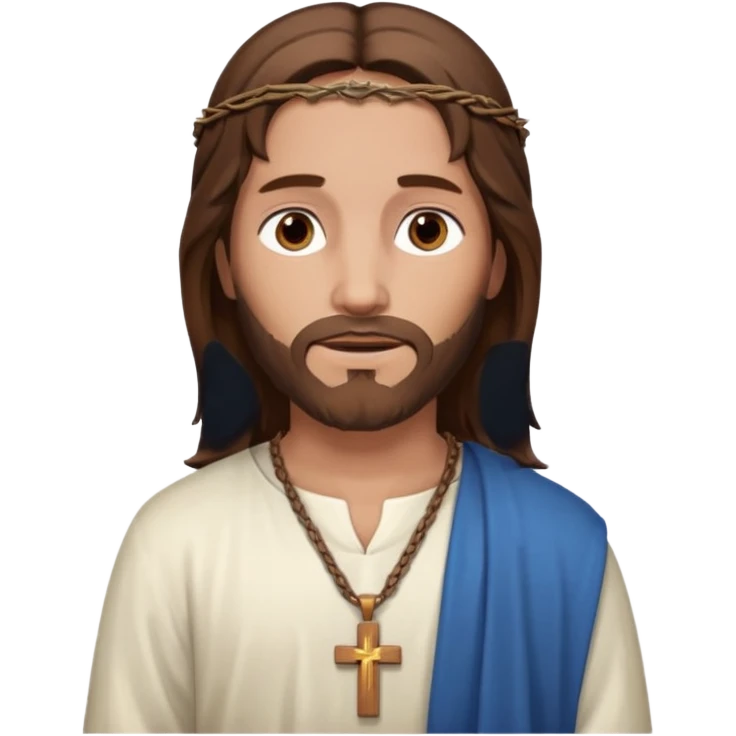 Jésus avec la croix en collier emoji