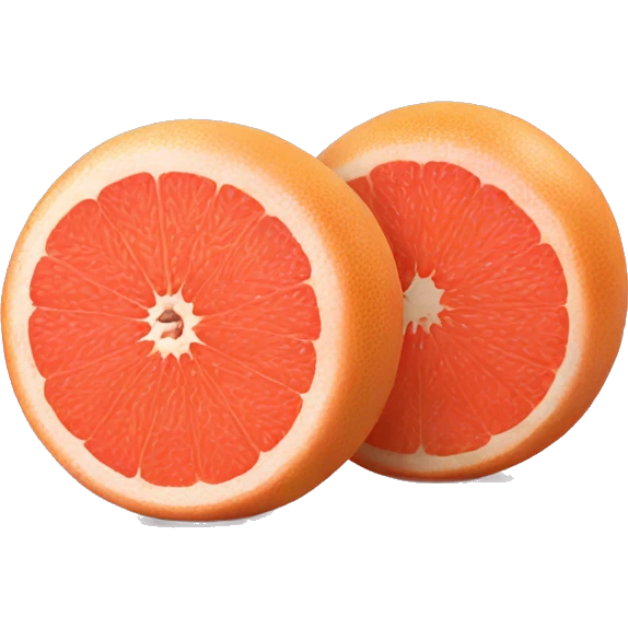 two grapefruits next to each other emoji