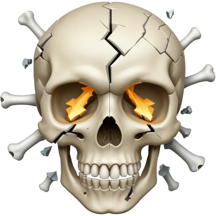 Skull head blow up emoji