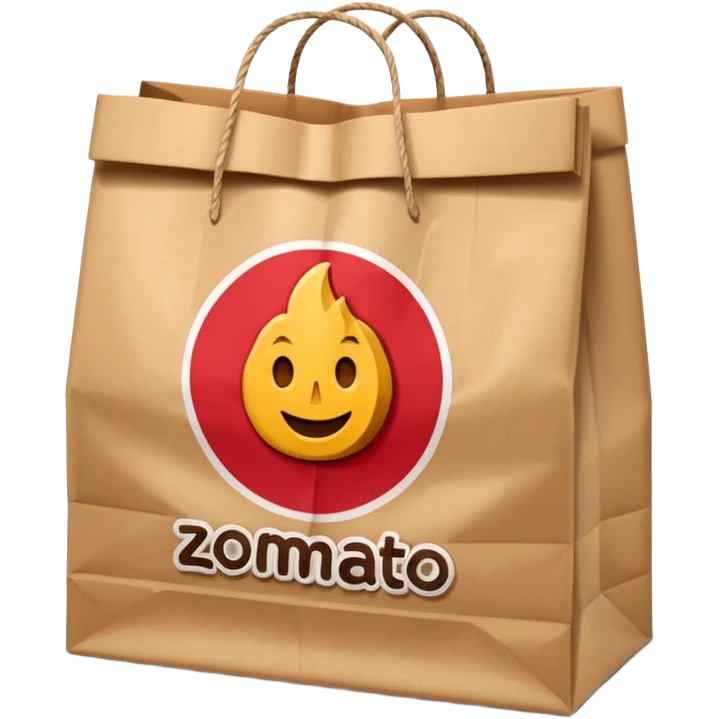 zometo delevery paper bag  emoji