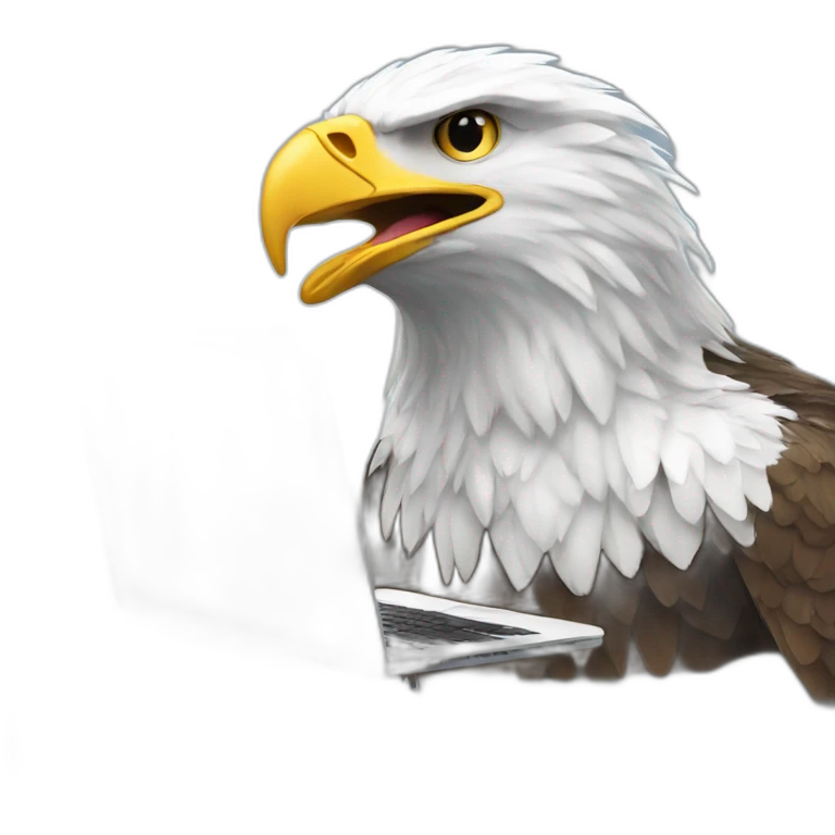 Eagle using Laptop emoji