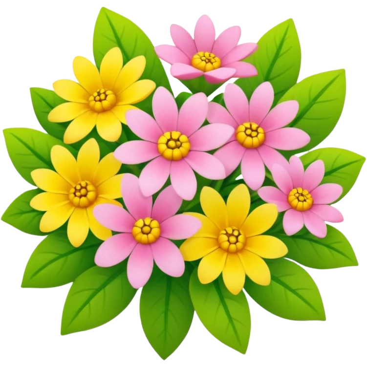 a beautiful pink and yellow bouquet emoji