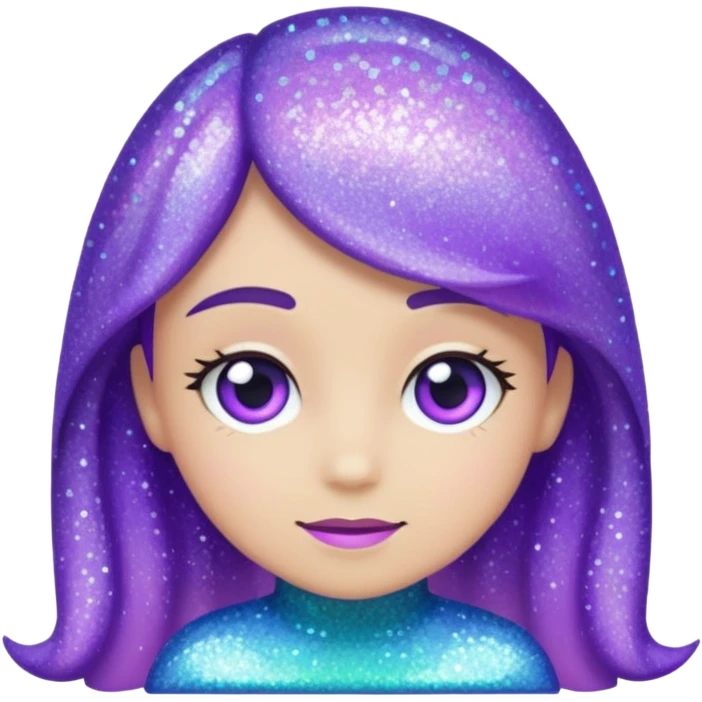 Glitter purple and cian like emoji
