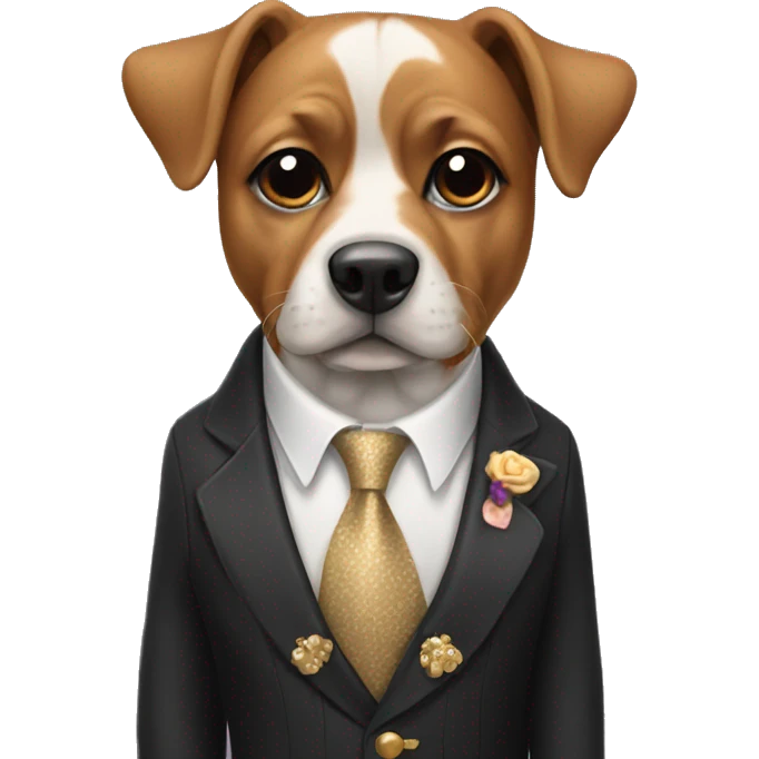 a dog wearing a fancy suit  emoji