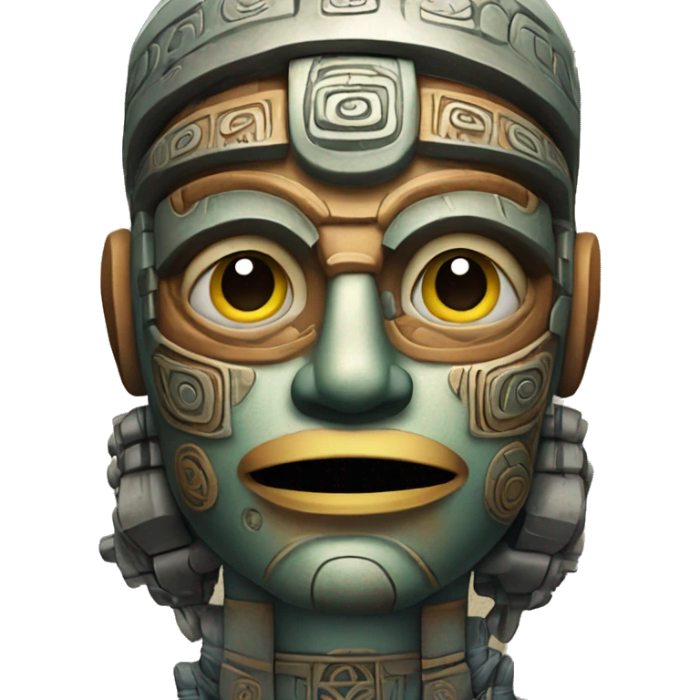 mayan-calendar robot face emoji