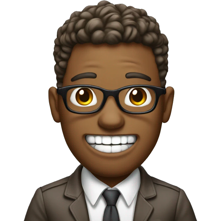 Nerd ￼with big teeth ￼ emoji
