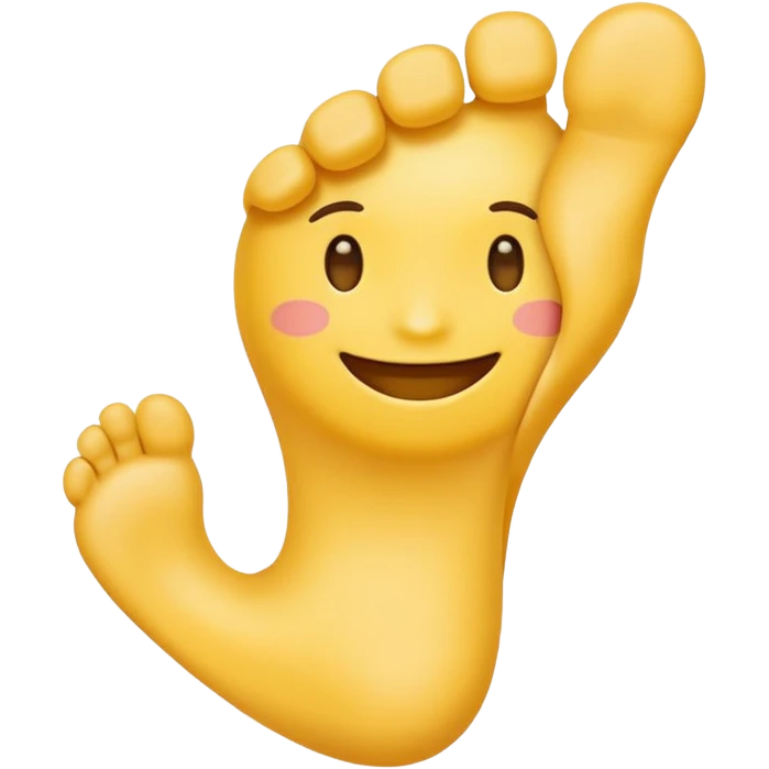 yellow emoji smelling and holding foot emoji