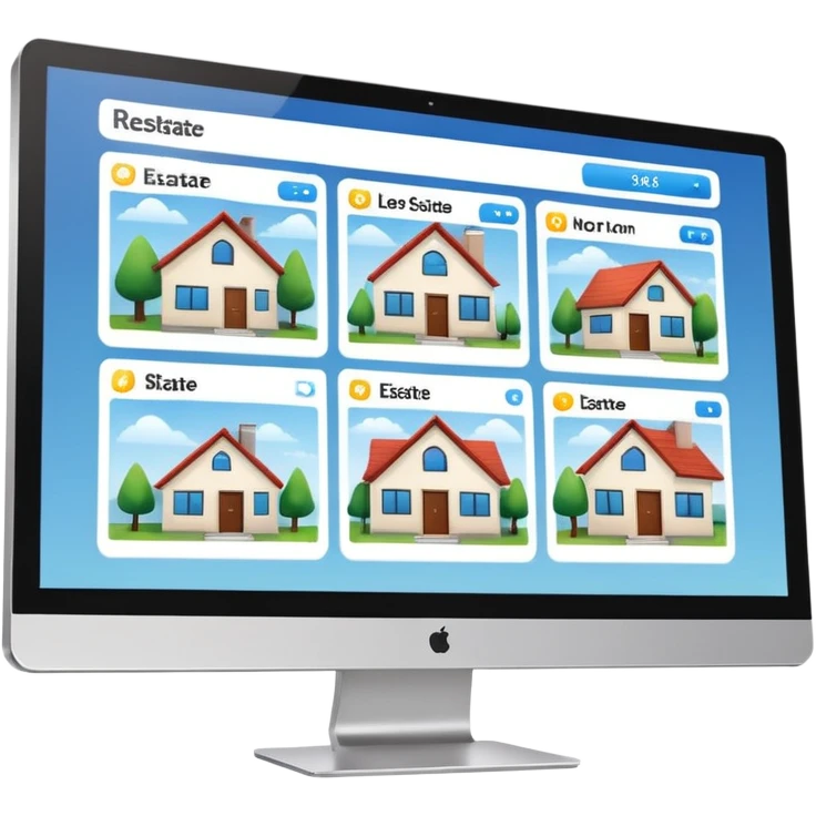 A pc monitor  real estate site emoji