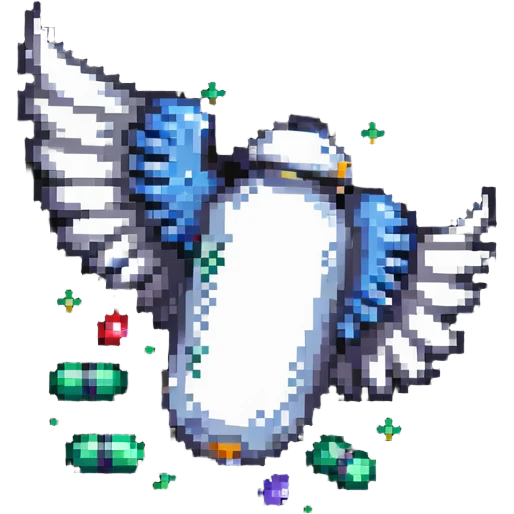 Medicine pill with wings flying emoji